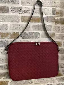 Belkin Burgundy Quilted Laptop Case 11.5” H x 15.5” W with Gray Crossbody Strap - Picture 1 of 7