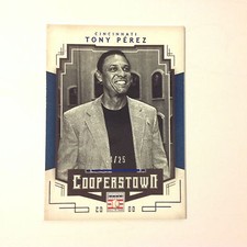 TONY PEREZ #95 REDS 04/25 MADE Blue Parallel 2015 PANINI COOPERSTOWN HOF