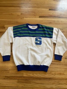 VTG NFL Seattle Seahawks Pro Line Sweater Cliff Engle 80s Size XL Varsity Letter - Picture 1 of 10
