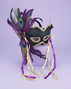 Rubie's - Mardi Gras Feather Couples Mask - Picture 1 of 1