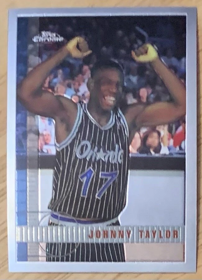 JOHNNY TAYLOR, 1997-1998 TOPPS CHROME ROOKIE CARD, BASKETBALL STAR ! - Image 1 of 1