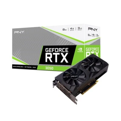 PNY GeForce RTX 3050 8GB VERTO Dual Fan GDDR6 VCG30508DFBPB1 - Image 1 of 3