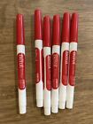 Berol Pen Type Dry-Wipe Whiteboard Markers, Broad Nib/1.6mm Line, Red ( 6 PENS )