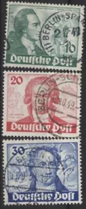 Germany (Berlin) 1949 Goethe set of 3, used - Picture 1 of 1