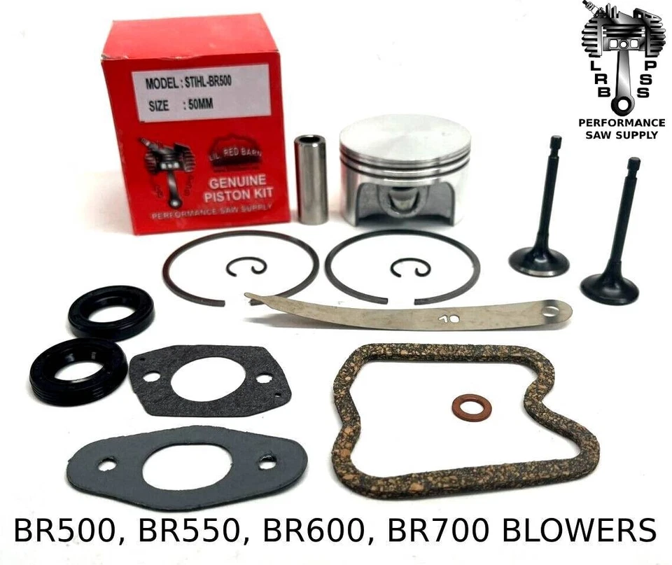REBUILD KIT WITH VALVES REBUILD FITS STIHL BR500, BR550, BR600, BR700, PISTON, VALVES & SEALS, GASKETS
