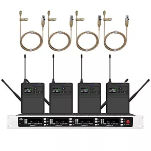 uhf Microfoni wireless 4 Lavalier beige 4 microfono bodypack, per microfono vocale Shure - Foto 1 di 3