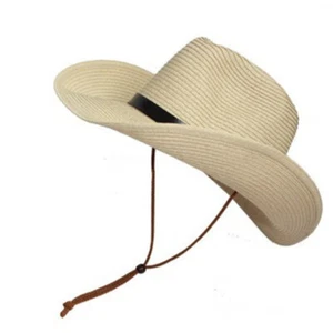 Sunscreen Denim Hat Farmer Straw Hats Men Beige Beach Accessories - Picture 1 of 6