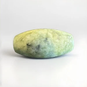Natural Green Jade Oval Large Bead 1.75" x 0.75", Immaculate Condition - Picture 1 of 5