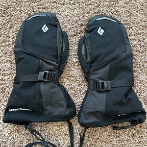 Black Diamond Mittens Goat Skin Leather Extra Warm L Large Black - Picture 1 of 9