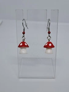 Little Red Mushroom earrings #1 - Picture 1 of 1