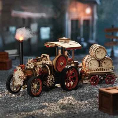 ROKR 3D Wooden Puzzle Steam Engine Mechanical Teens Birthday Gift - Image 1 of 4