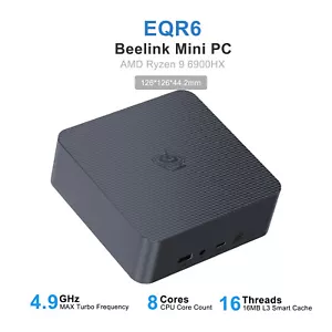 Beelink Mini PC Juego EQR6 AMD Ryzen 9 6900HX DDR5 24GB+500GB/1TB hasta 4.9GHz - Imagen 1 de 23