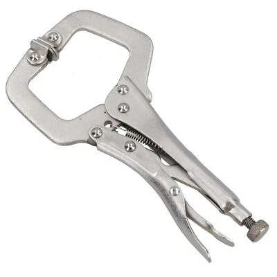 6" Mini Locking C Clamp / Fastener / Welding / Mole Grip / Adjustable Vice TE198 - Image 1 of 4