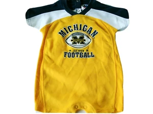 Jungen University of Michigan Strampler Fußball 18 Monate Kurzarm Einteiler - Bild 1 von 11