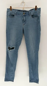 Jeans American Eagle 16R Lt Lavado AEO Denim Envejecido Ajustado Jegging (34x28.25) - Imagen 1 de 7