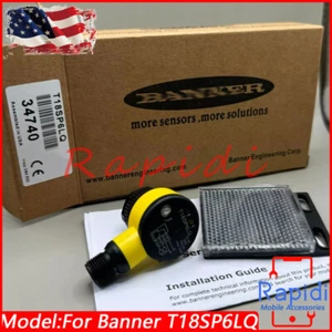 NEU Lichtschranke Sensor für Banner T18SP6LQ 34740 10-30VDC US-Versand - Bild 1 von 9