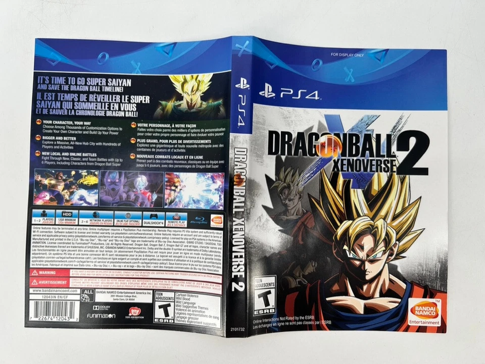 Dragon Ball Xenoverse 2 PS4 GameStop Obra de Arte de Exhibición Promocional Foto 1 de 1