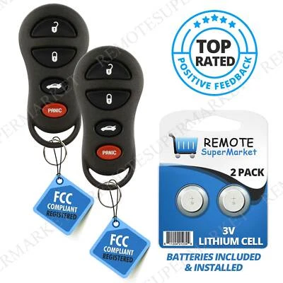2 Replacement for Chrysler 2001 LHS 2001-2006 Sebring Sedan Remote Car Key Fob Foto 1 de 4