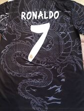 Real Madrid Men's Jersey Soccer Black Dragon Edition #7 Ronaldo Large