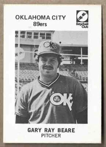 1979 Oklahoma City 89ers Gary Ray Beare Card - Nr Mt - Free Shipping - Picture 1 of 2