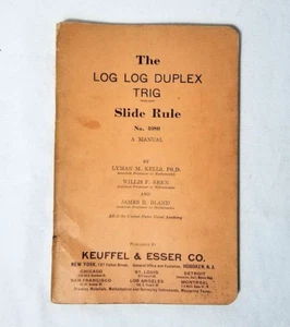 VTG 1943 Log Log Duplex Trig Slide Rule No 4080 Manual Keuffel & Esser Co Kells - Imagen 1 de 7