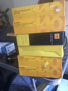5 Kodak Carousel Transvue 140 Slide Tray New Old Stock In Open Boxes - Picture 1 of 8