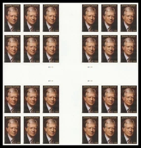 US 6043a Jimmy Carter imperf NDC cross gutter block 24 MNH 2025 - Picture 1 of 1
