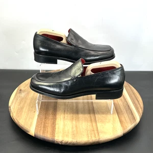 Marks and Spencer Men Formal Dress Loafers UK Size 10.5 Black Leather Shoes - Picture 1 of 10