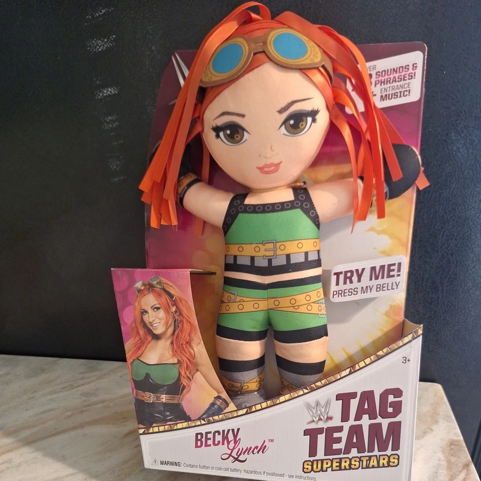 Mattel Becky Lynch Tag Team Superstars Plush Doll 18 Sounds Entrance Music