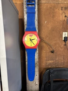 VINTAGE TONY’S PIZZA PROMO WAND ARMBANDUHR UHR 1988 - Bild 1 von 4