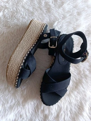 Sandalias Tommy Hilfiger nuevas Con Plataforma Y Cuña Nr 38 - Imagen 1 de 4