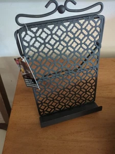 Black Metal Recipe Cookbook Tablet Holder Metal Stand ~ Farmhouse Collection - Picture 1 of 6