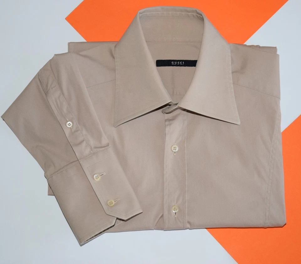 MEN'S VINTAGE GUCCI TOM FORD ERA SHIRT SIZE 40 - 15 ¾ ~TALL "M" / SLIM FIT ITALY - Image 1 of 4