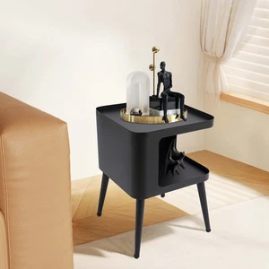 Modern Side Table Metal Table with Open Storage Bed/Sofa Side Table 35*35*50cm - Picture 1 of 16