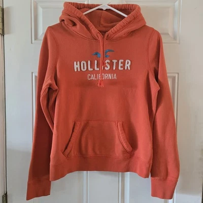 Hollister California Hoodie Size Large Orange (20" Pit To Pit) Y2K Sweatshirt - Image 1 of 4