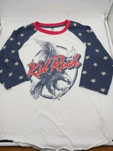 T-shirt concerto rock bambino con maniche a 3/4 stelle taglia S Alternative America Eagle - Foto 1 di 7
