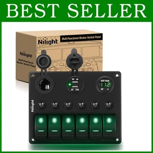 Panel de interruptor USB doble voltímetro de 6 velocidades de restablecimiento rápido - Imagen 1 de 10