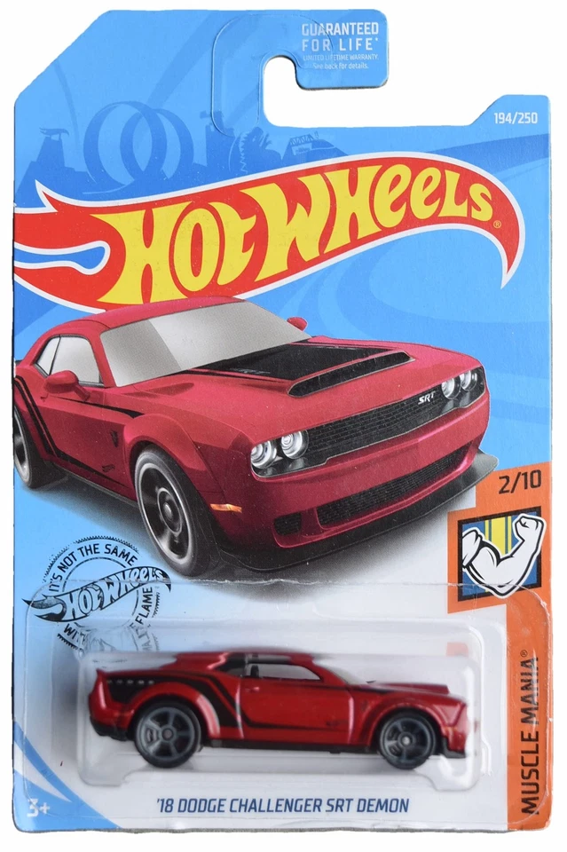 Hot Wheels '18 Dodge Challenger SRT Demon, Muscle Mania 2/10 - Image 1 of 1