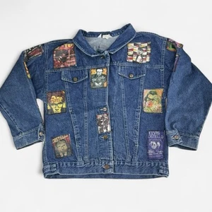 Elvis Costello Patched Denim Trucker Jacke Gr. L Musik Festival Punk Rock - Bild 1 von 9