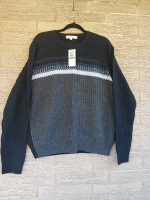 NWT Vintage Calvin Klein Men's 100% Lambswool Fair Aisle Sweater Size L Preppy - Image 1 of 4