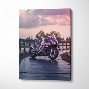 BMW Inspired S1000RR High Resolution Museum Quality Vertical Canvas Print #041 - Picture 1 of 14