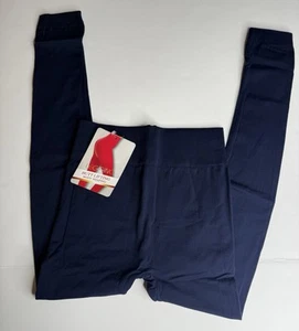 SG Mädchen Damenmode dicke Stretch marineblau Po Lifting Body Fleece Leggings - Bild 1 von 3