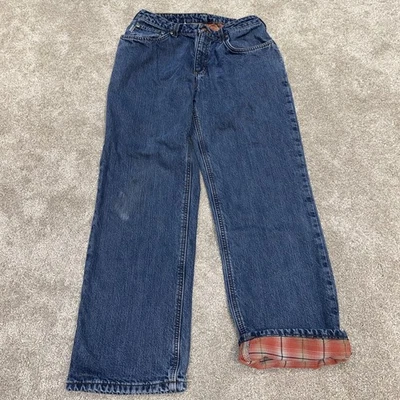 Carhartt WB172 Flannel Lined Denim Jeans Woman’s 8 X 30 Relaxed Fit Straight - Image 1 of 4