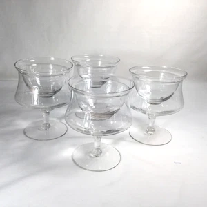 Vintage Footed Shrimp Cocktail Glasses with Liners Set of 4 (8 Total Pieces) - Picture 1 of 10
