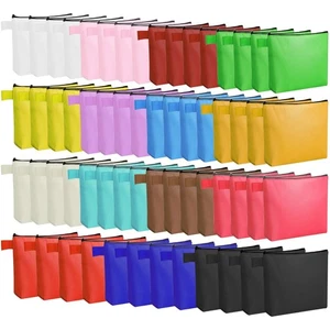 60 Stück Canvas Kosmetiktaschen Großpackung Mehrzweck Kosmetiktasche mit Reißverschluss Mehrzweck... - Bild 1 von 7