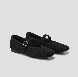 Vivaia Margot Mary Jane Square-Toe Schuh schwarz Strick ökologisch nachhaltig 35 / US 5 - Bild 1 von 8