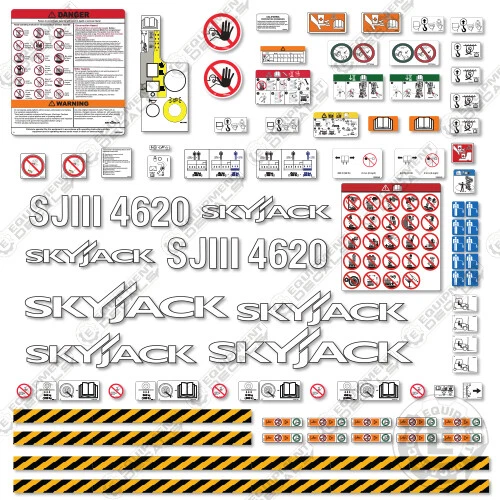 AFTERMARKET Fits SkyJack SJLLL4620 Decal Kit Scissor Lift Replacement Stickers - 3M Vinyl!
