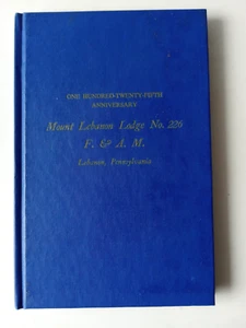 1973 Mount Lebanon PA Lodge No. 226 F&AM 125th Anniversary Hardcover Book - Picture 1 of 14