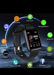 Men Women Bluetooth Smart Watch Wristwatch Phone Call For Android Mobile Phones - Picture 1 of 6