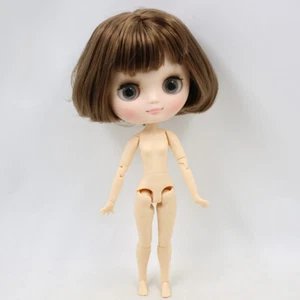 Just Wigs Takara 8" Neo Blythe Muñeca RBL pelo corto marrón cabeza bob cuero cabelludo y cúpula - Imagen 1 de 1